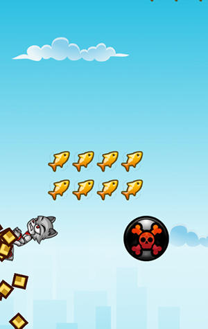 Gameplay of the Wall cat run for Android phone or tablet.