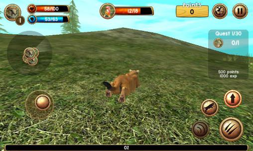 Wild cougar sim 3D - Android game screenshots.