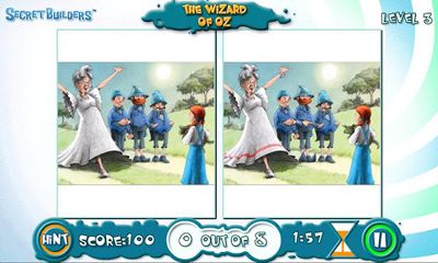 The wizard of Oz: Hidden difference - Android game screenshots.