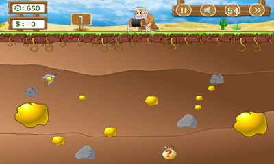 Gameplay of the Gold Miner Classic HD for Android phone or tablet.
