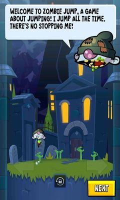 Gameplay of the Icy Tower 2 Zombie Jump for Android phone or tablet.