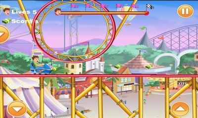 Gameplay of the Mad Roller Coaster for Android phone or tablet.
