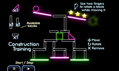Gameplay of the Neon Geoms for Android phone or tablet.