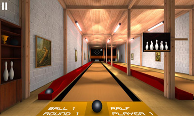 Gameplay of the Ninepin Bowling for Android phone or tablet.