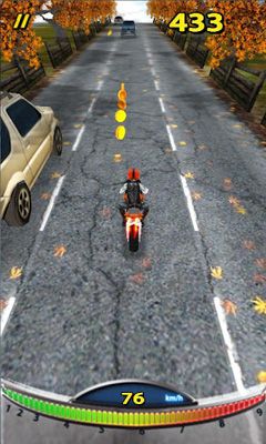 Gameplay of the SpeedMoto for Android phone or tablet.