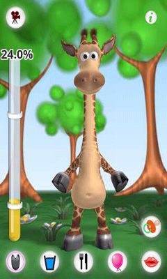 Talking Gina the Giraffe - Android game screenshots.