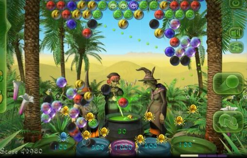 Gameplay of the Bubble witch saga for Android phone or tablet.