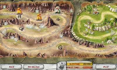 Gameplay of the The Timebuilders: Caveman's Prophecy for Android phone or tablet.
