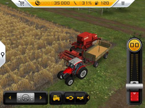 Gameplay of the Farming simulator 14 for Android phone or tablet.