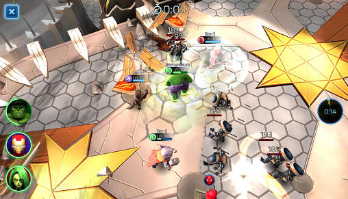 Gameplay of the Marvel: Mighty heroes for Android phone or tablet.