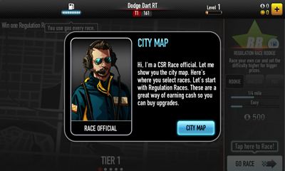 Gameplay of the CSR Racing for Android phone or tablet.