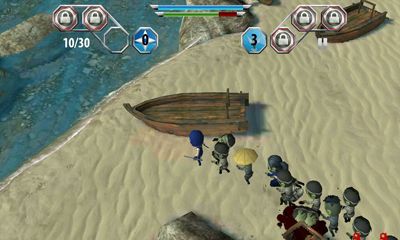 Gameplay of the Finger Ninjas Zombie Strike-Force for Android phone or tablet.