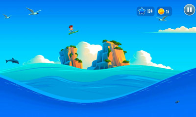 Gameplay of the Banzai Surfer for Android phone or tablet.