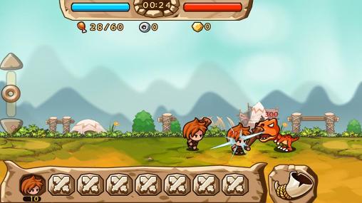 Gameplay of the Caveman vs dino for Android phone or tablet.