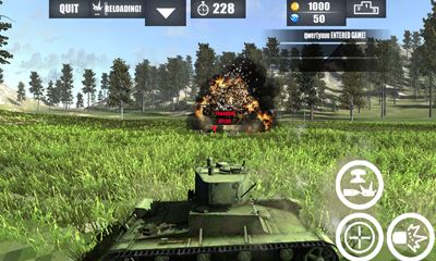 Gameplay of the World Of Tank War for Android phone or tablet.