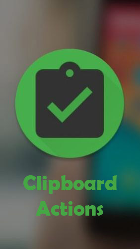 Clipboard actions screenshot.