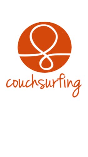 Couchsurfing travel app screenshot.