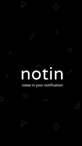 Notin - notes in notification screenshot.