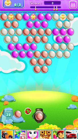 Gameplay of the Deluxe Bubble Shooter for Android phone or tablet.