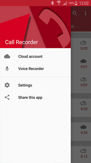 Automatic Call Recorder screenshot.