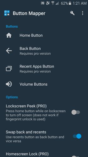 Button mapper: Remap your keys screenshot.