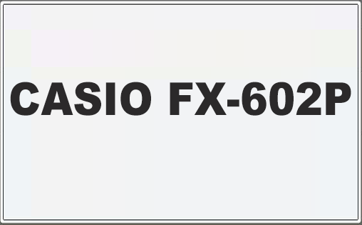 CASIO FX602P screenshot.