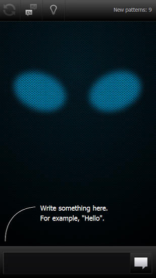 Chatbot: Robot screenshot.