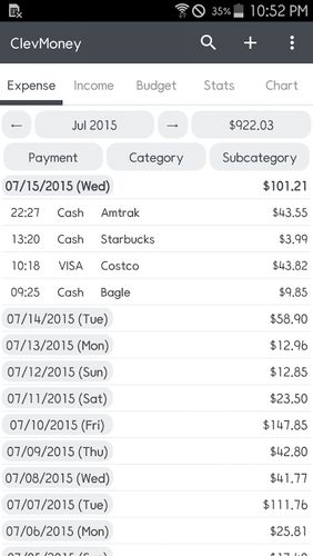 ClevMoney - Personal finance screenshot.