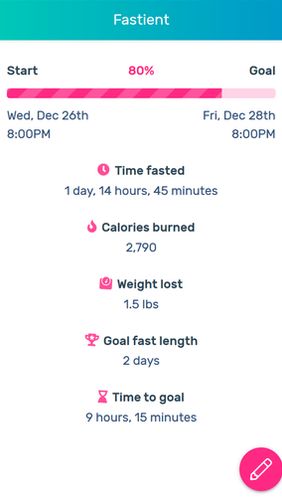 Fastient - Fasting tracker & journal screenshot.