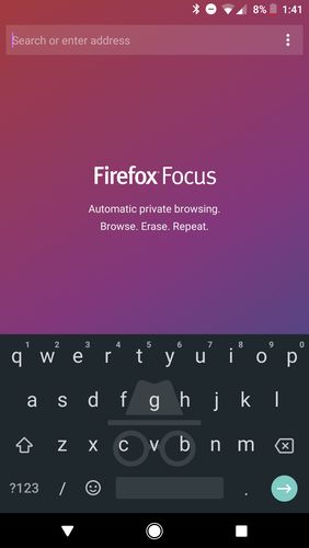 Firefox focus: The privacy browser screenshot.