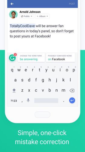 Grammarly keyboard - Type with confidence screenshot.