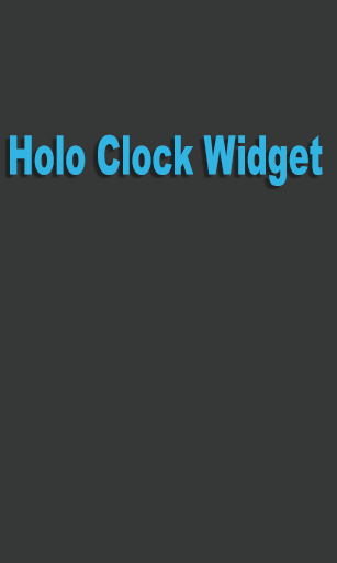 Download Holo Clock Widget - free Personalization Android app for phones and tablets.