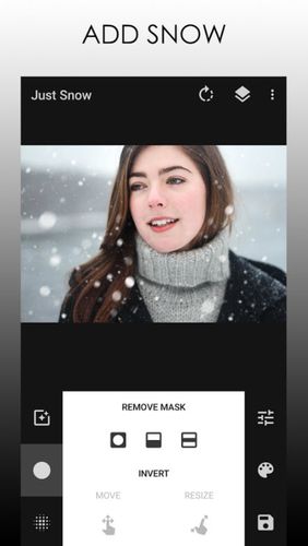 Just snow – Photo effects screenshot.