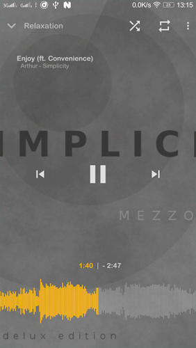 Mezzo: Music Player screenshot.