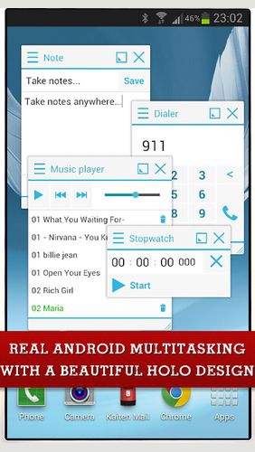 Floating apps (multitasking) screenshot.
