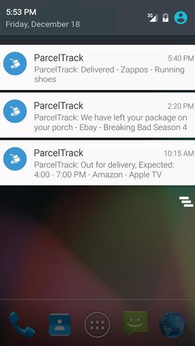 ParcelTrack - Package tracker for Fedex, UPS, USPS screenshot.