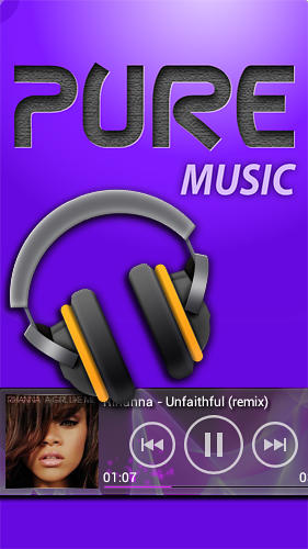 Download Pure music widget - free Audio players Android app for phones and tablets.