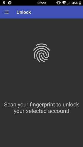 Remote fingerprint unlock screenshot.