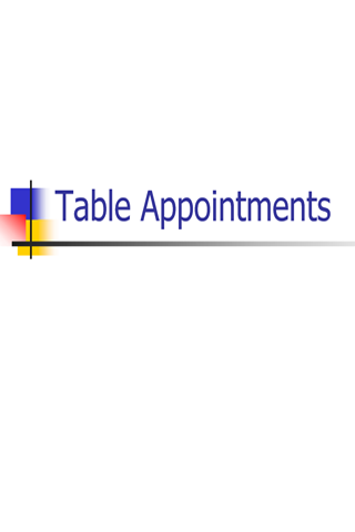 Table Appointments screenshot.