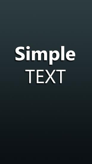 Download Simple Text - free Personalization Android app for phones and tablets.