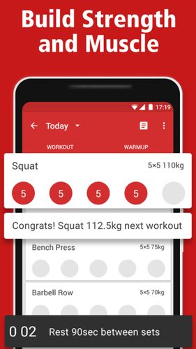 StrongLifts 5x5: Workout gym log & Personal trainer screenshot.