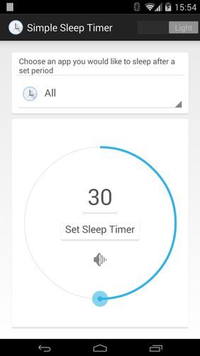 Super simple sleep timer screenshot.