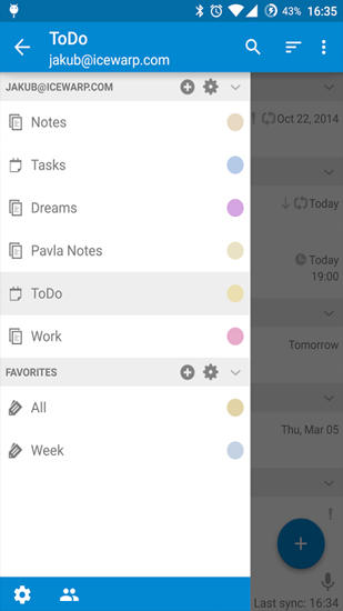 Tasks and Notes screenshot.