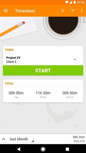 Timesheet - Time Tracker screenshot.