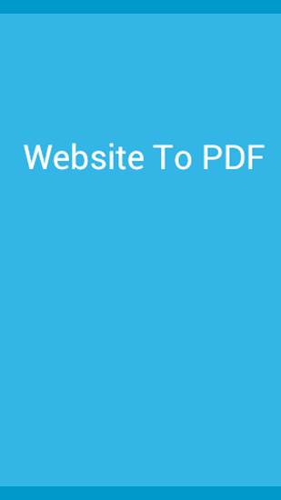 Website To PDF screenshot.