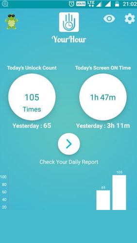 Your hour - Phone addiction tracker and controller screenshot.