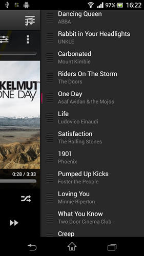 10 tracks: Cloud music player screenshot.