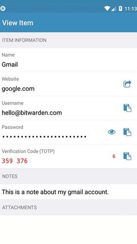 Bitwarden: Password manager screenshot.