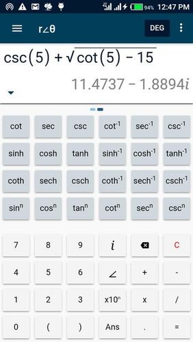 CalcEn: Complex calculator screenshot.
