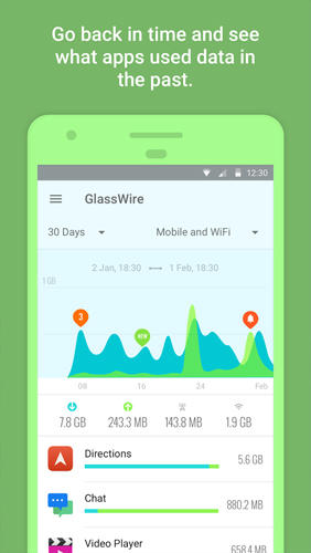 GlassWire: Data Usage Privacy screenshot.